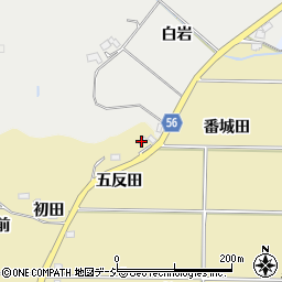 福島県いわき市渡辺町田部（五反田）周辺の地図