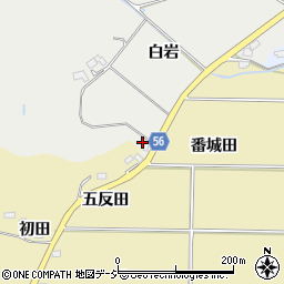 福島県いわき市渡辺町昼野（白岩）周辺の地図