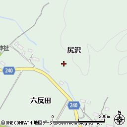 福島県いわき市渡辺町松小屋尻沢周辺の地図