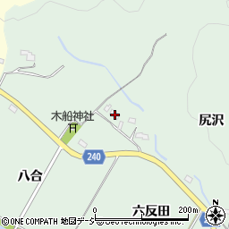 福島県いわき市渡辺町松小屋上木舟周辺の地図