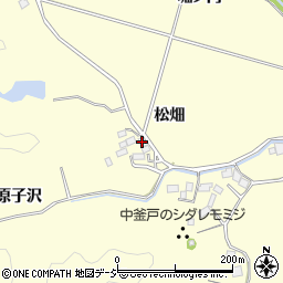 福島県いわき市渡辺町中釜戸川原子沢周辺の地図