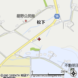 福島県いわき市渡辺町昼野松下周辺の地図