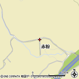福島県いわき市江畑町赤粉周辺の地図