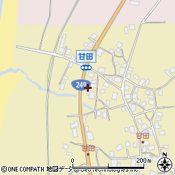 甘田簡易郵便局周辺の地図