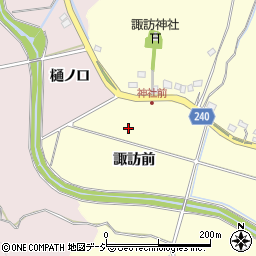 福島県いわき市渡辺町中釜戸（諏訪前）周辺の地図
