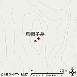 烏帽子岳周辺の地図