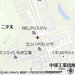 福島県いわき市中部工業団地周辺の地図
