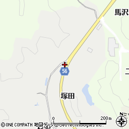福島県いわき市渡辺町昼野塚田周辺の地図