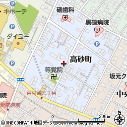 栃木県那須塩原市高砂町周辺の地図