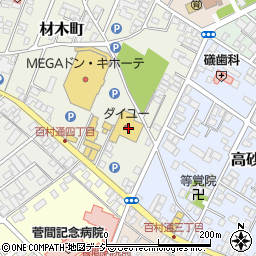 株式会社ダイユー　中央店周辺の地図