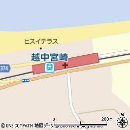 越中宮崎駅周辺の地図