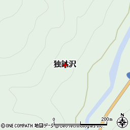 栃木県日光市独鈷沢周辺の地図