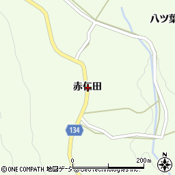 福島県いわき市田人町黒田赤仁田周辺の地図