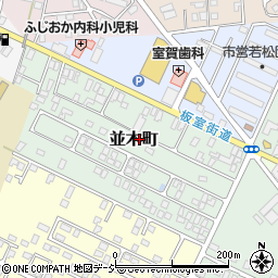 栃木県那須塩原市並木町周辺の地図