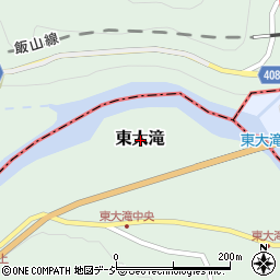 長野県下高井郡野沢温泉村東大滝周辺の地図