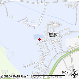 福島県いわき市常磐西郷町忠多周辺の地図
