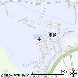 福島県いわき市常磐西郷町（忠多）周辺の地図