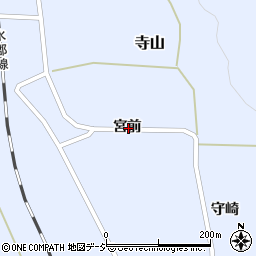 福島県東白川郡棚倉町寺山宮前周辺の地図