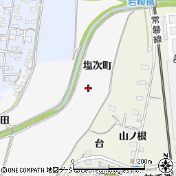 福島県いわき市常磐長孫町塩次町周辺の地図