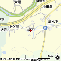 福島県いわき市常磐白鳥町坂下周辺の地図