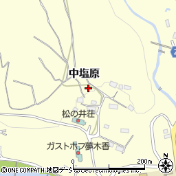 栃木県那須塩原市中塩原周辺の地図