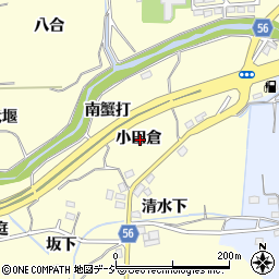 福島県いわき市常磐白鳥町小田倉周辺の地図