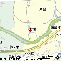 福島県いわき市常磐白鳥町大堰周辺の地図