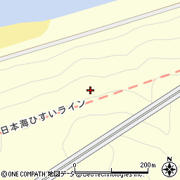 親不知トンネル周辺の地図