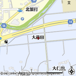 福島県いわき市常磐西郷町大荷田周辺の地図