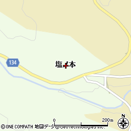福島県いわき市田人町黒田塩ノ本周辺の地図