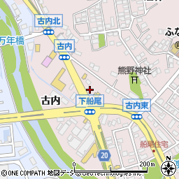 福島県いわき市常磐下船尾町古内周辺の地図