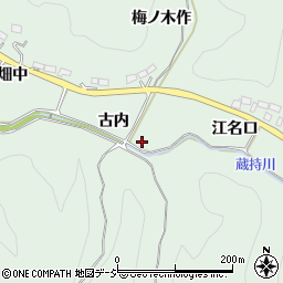 福島県いわき市鹿島町上蔵持古内周辺の地図