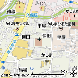 福島県いわき市鹿島町久保（仲田）周辺の地図