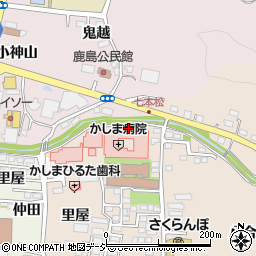 福島県いわき市鹿島町下蔵持中沢目22周辺の地図