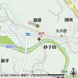 福島県いわき市常磐藤原町砂子田周辺の地図