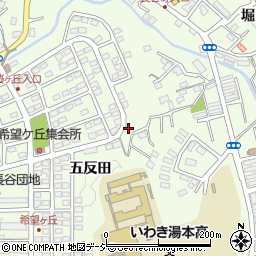 福島県いわき市常磐上湯長谷町五反田周辺の地図
