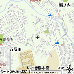 福島県いわき市常磐上湯長谷町五反田75周辺の地図