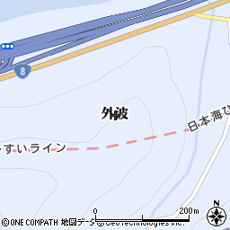 新潟県糸魚川市外波周辺の地図