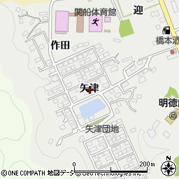 福島県いわき市常磐関船町矢津周辺の地図