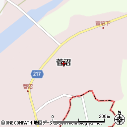 新潟県妙高市菅沼周辺の地図