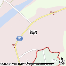 新潟県妙高市菅沼周辺の地図