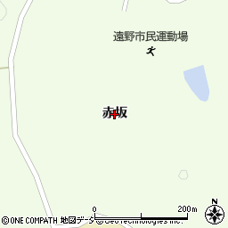 福島県いわき市遠野町上遠野（赤坂）周辺の地図
