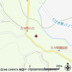 新潟県上越市板倉区久々野西久々野周辺の地図