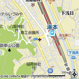 矢内湯本タクシー周辺の地図