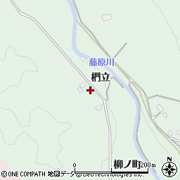 福島県いわき市常磐藤原町椚立周辺の地図