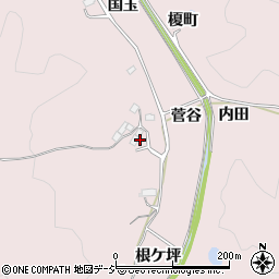 福島県いわき市平上山口菅谷周辺の地図