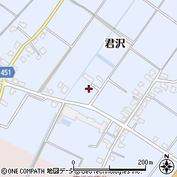 君沢公民館周辺の地図