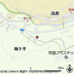 福島県いわき市常磐上湯長谷町梅ケ平周辺の地図