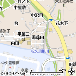 福島県いわき市常磐上矢田町湯草田周辺の地図