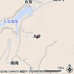 福島県いわき市常磐松久須根町大平周辺の地図